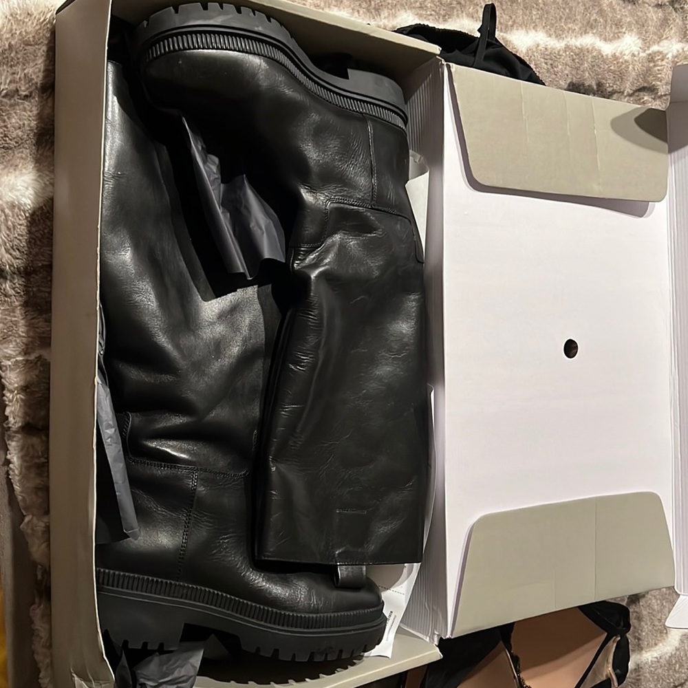 Leather boots